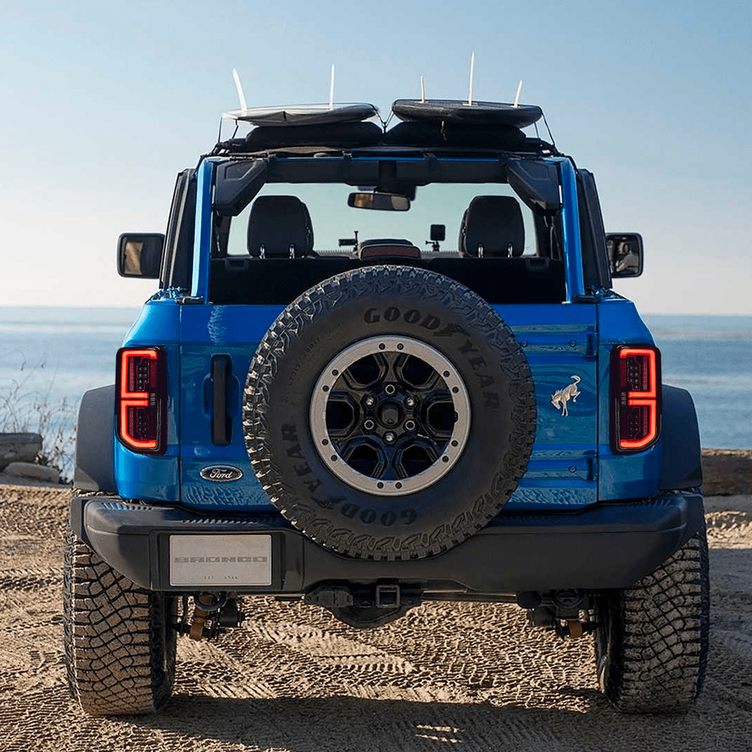 2021-2024 Ford Bronco RECON Clear Lens (Paintable) OLED Tail Lights w/ StartUp Sequence (Replaces Factory LED Taillights)