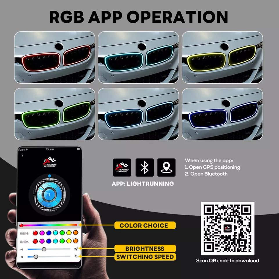 LED KIDNEY Grill with Start-Up Sequence for 2013-2018 BMW 3 Series - Legends Auto Parts