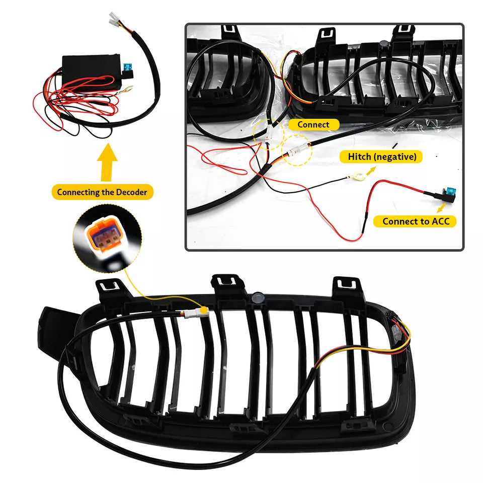 LED KIDNEY Grill with Start-Up Sequence for 2013-2018 BMW 3 Series - Legends Auto Parts