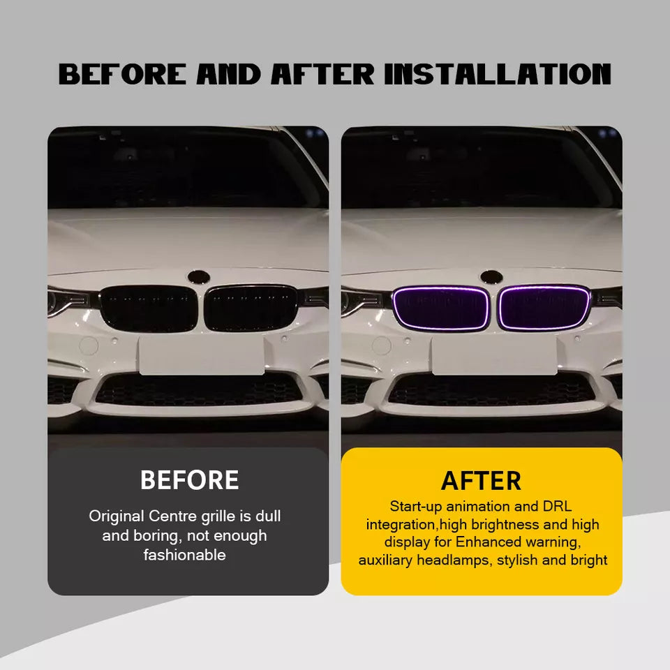 LED KIDNEY Grill with Start-Up Sequence for 2013-2018 BMW 3 Series - Legends Auto Parts
