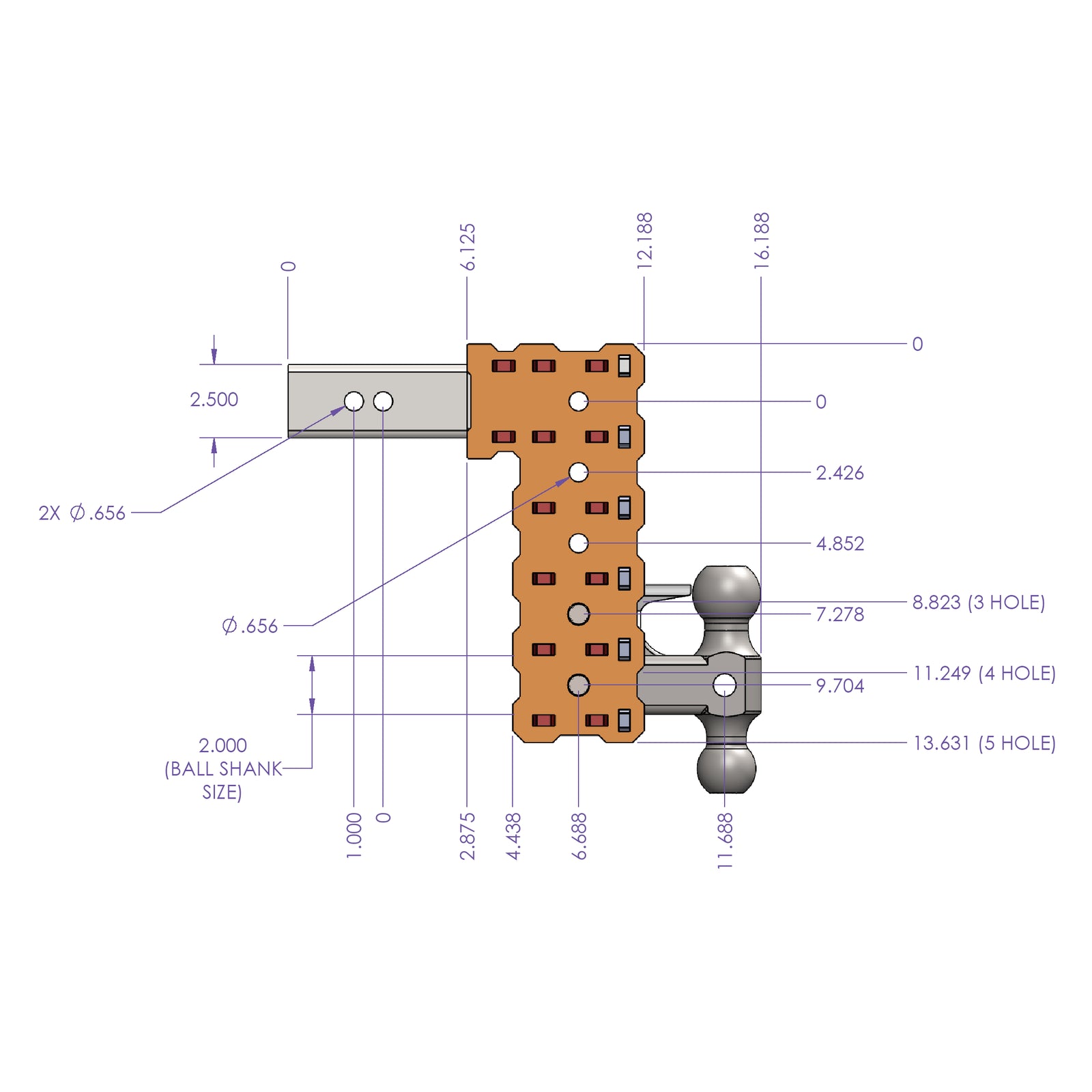 GEN-Y Hitch PHANTOM-X Drop Hitches (2.5