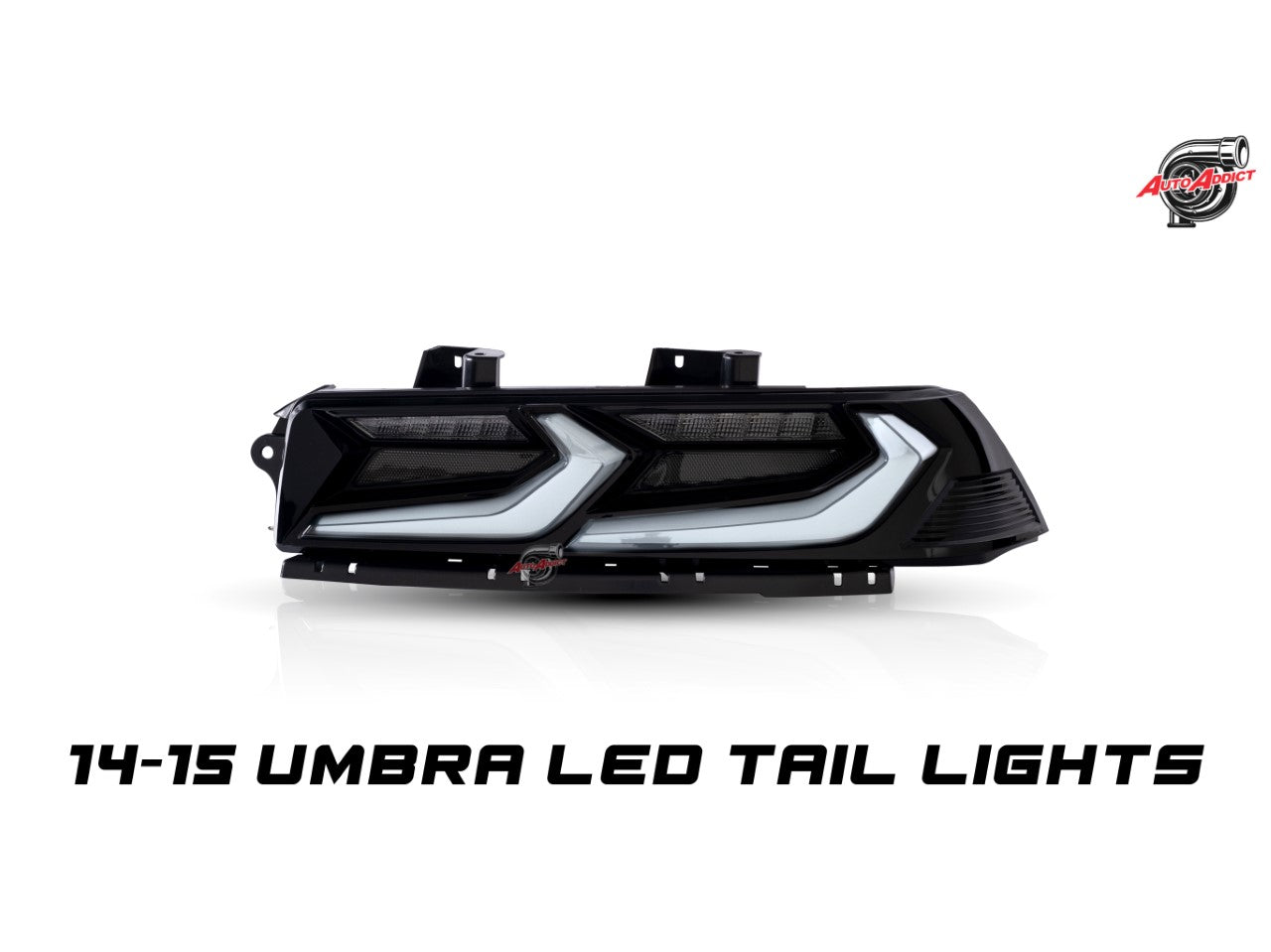 2014-2015 Chevy Camaro Umbra LED Taillights – Gloss Black/Smoke Lens - Legends Auto Parts