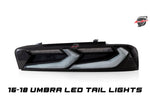 2016-2018 CHEVY CAMARO UMBRA LED TAILLIGHTS GLOSS BLACK/SMOKE LENS - Legends Auto Parts