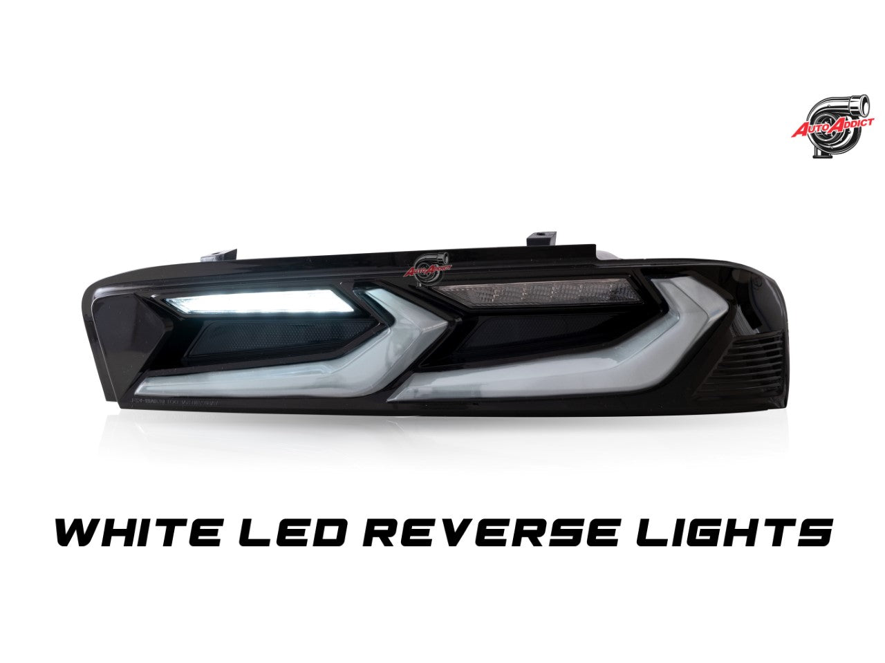 2016-2018 CHEVY CAMARO UMBRA LED TAILLIGHTS GLOSS BLACK/SMOKE LENS - Legends Auto Parts