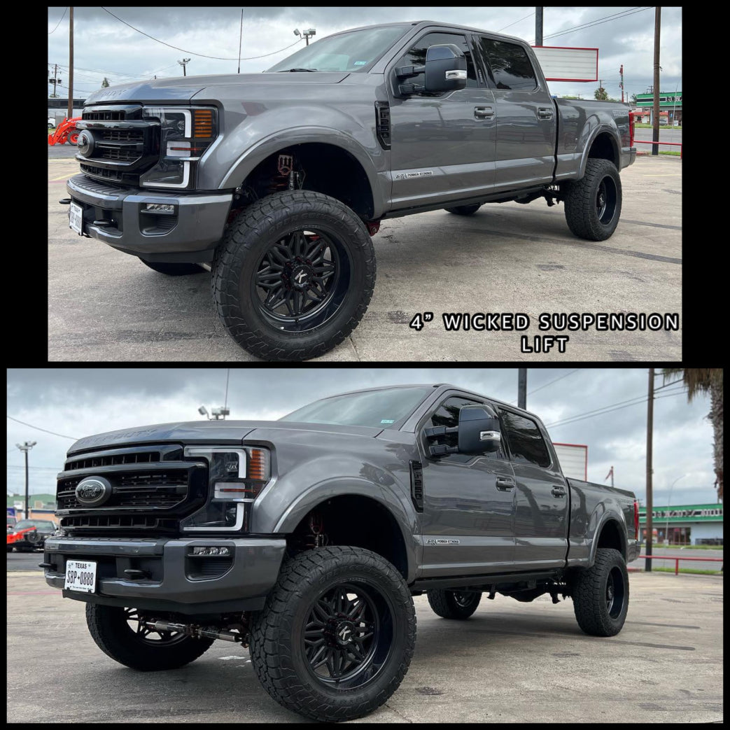 Wicked Trucks - 2017-2022 FORD F-250/F-350 4" SUSPENSION LIFT - Legends Auto Parts