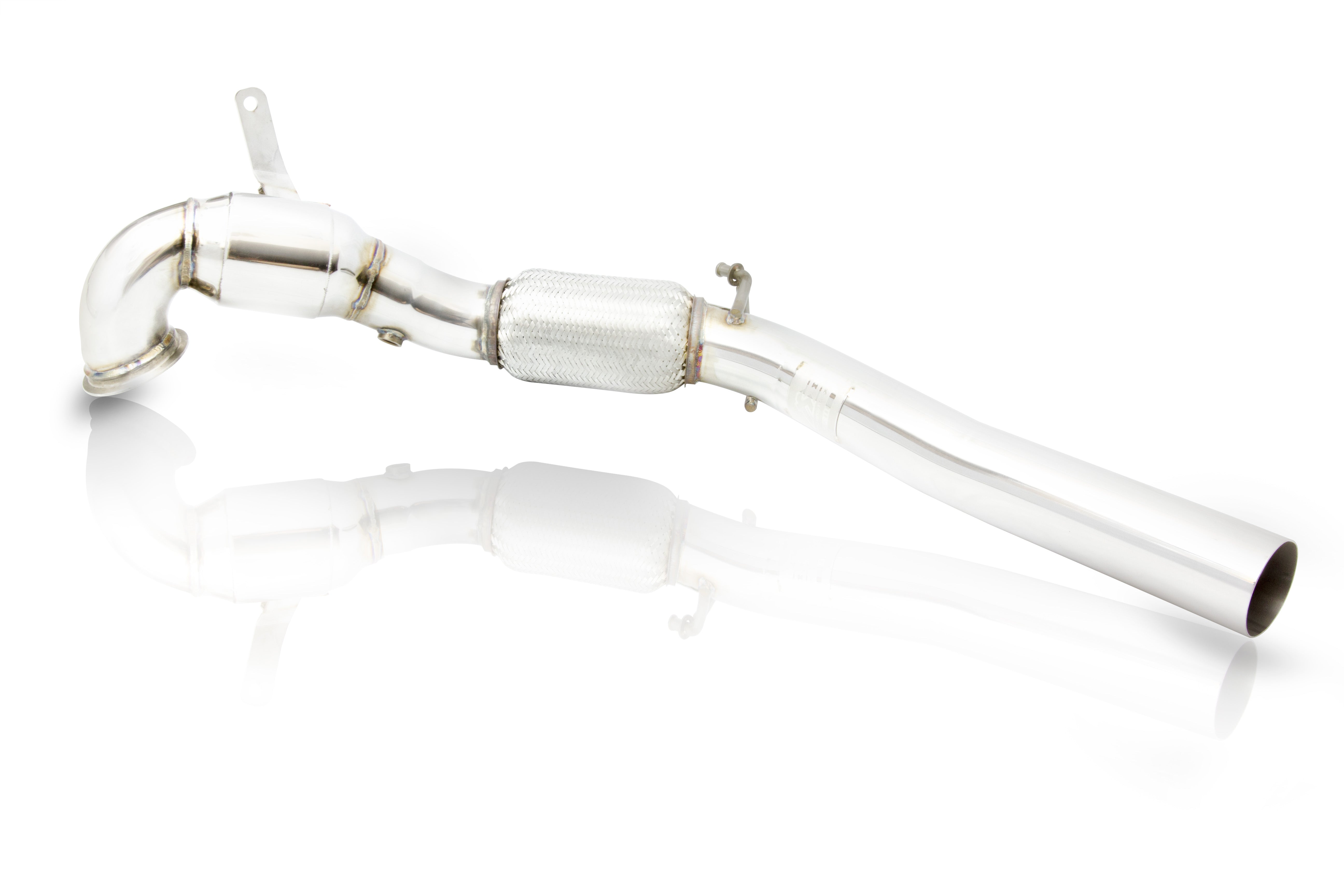 Performance downpipes for VW Mk7 Golf Gti, crafted for enhanced exhaust flow and engine responsiveness. Upgrade your VW Mk7 Golf Gti with aftermarket downpipes for increased horsepower and torque. Stainless steel construction ensures durability and reliability. Explore our selection of VW Mk7 Golf Gti downpipes for a thrilling driving experience.