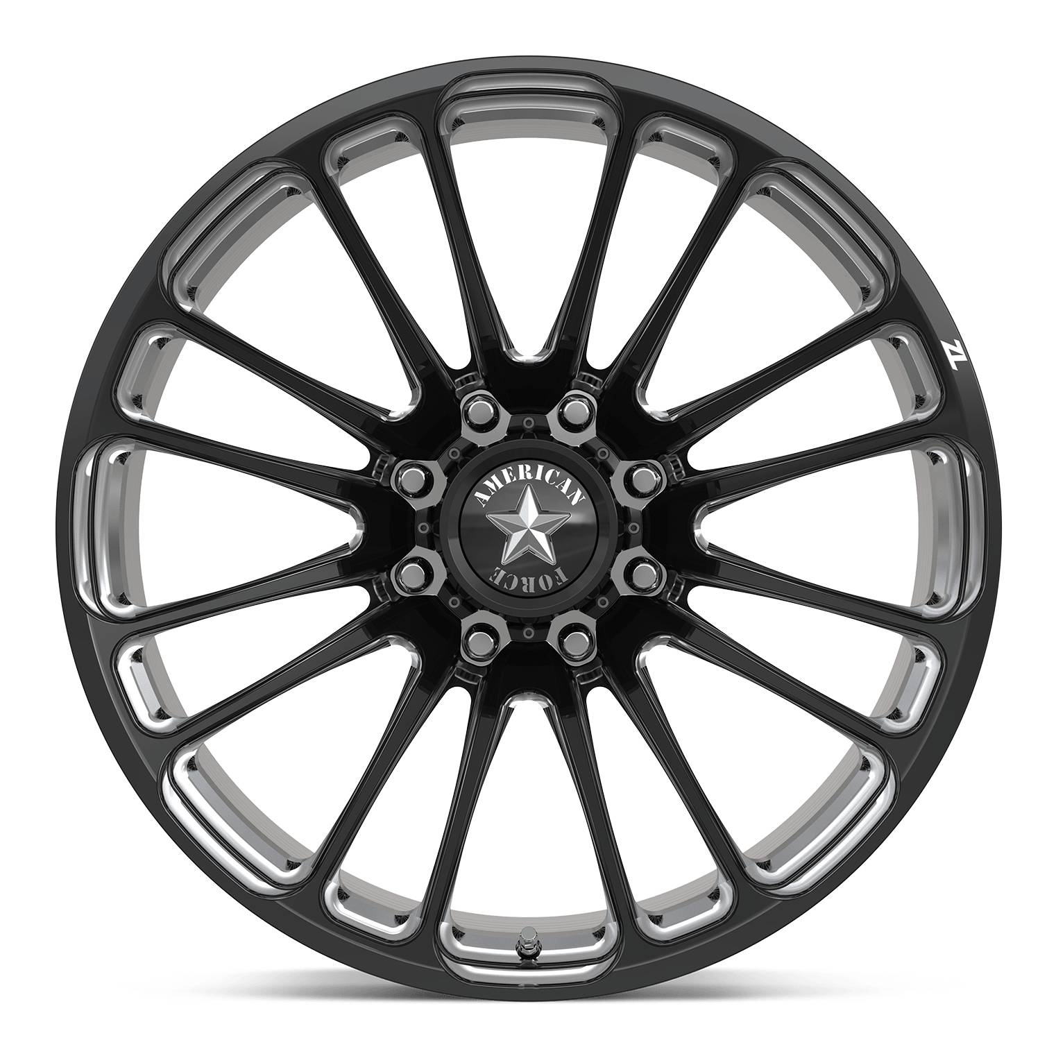 American Force Wheels - Z102 OXIDE ZL 8 22x12 Black and Milled - Legends Auto Parts